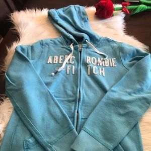 🦋A&F BLUE Full-Zip Hoodies. Soft warm🦋